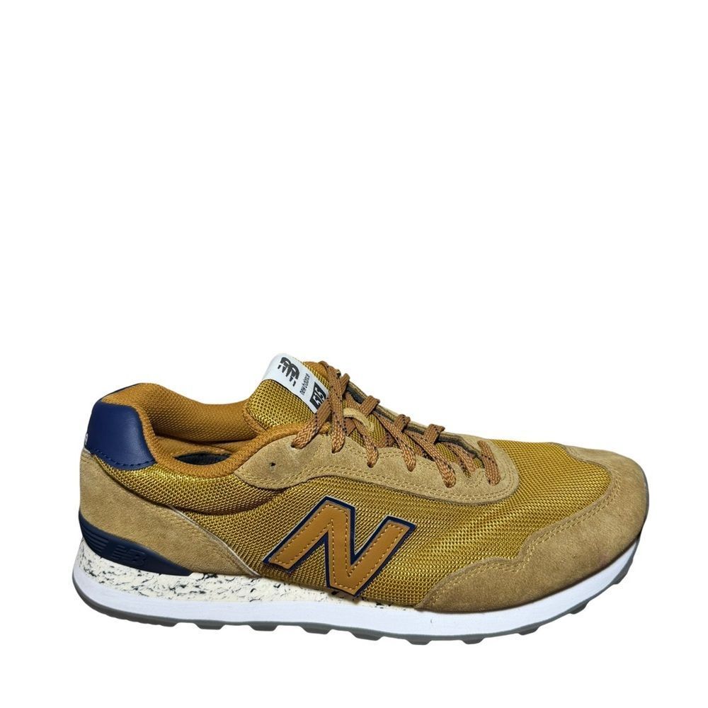 New Balance 515 Men's Mustard & Navy Suede Mesh Runner size 11.5